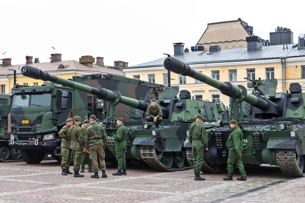 Finnish soldiers and tanks